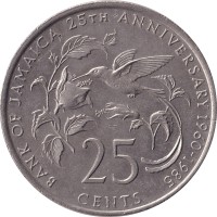 25 cents - Jamaique
